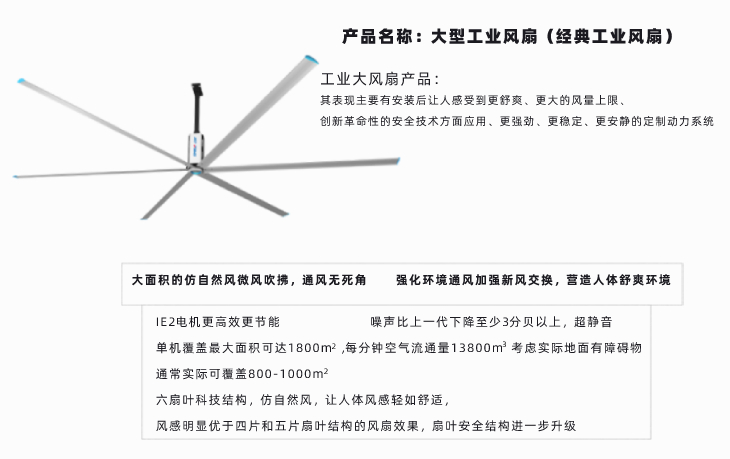 7.3米工業大風扇,大風量吊扇+超大覆蓋面積-福泰安裝
